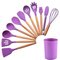 KIT 12 Utensílios de Cozinha em  Silicone Premium