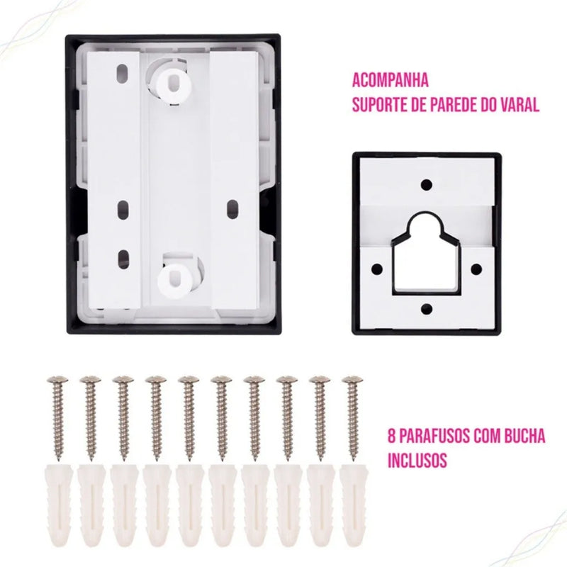 Varal Retrátil com corda de Aço Inox 4,2M