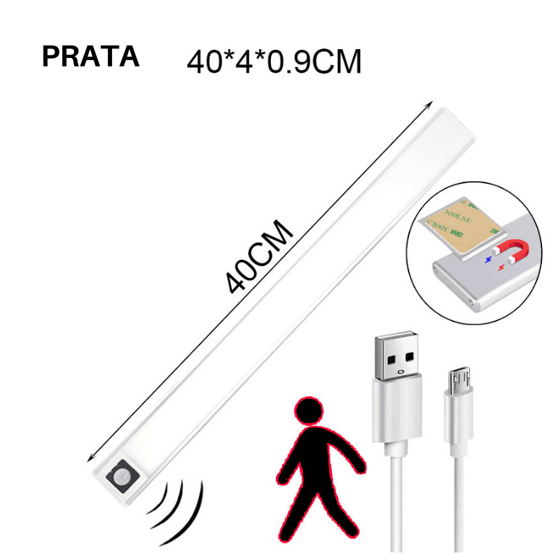 Luminária de Led Recarregável com Sensor de Movimento Smart Light - SEU ÚNICO SHOP