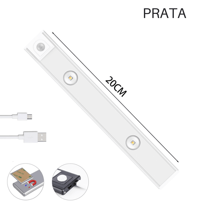 Luminária de Led Recarregável com Foco e Sensor de Movimento Smart Ligth - SEU ÚNICO SHOP