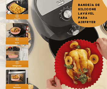 Bandeja de silicone para Air Fryer - SEU ÚNICO SHOP