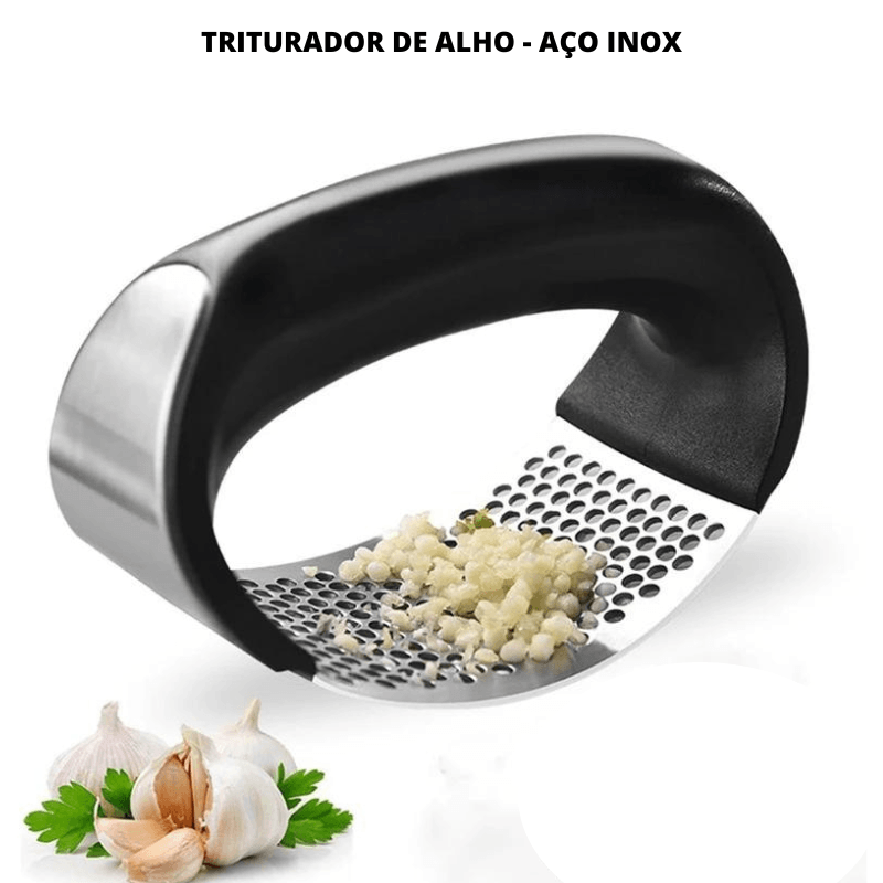 Triturador e Amassador de Alho - Aço Inox - SEU ÚNICO SHOP